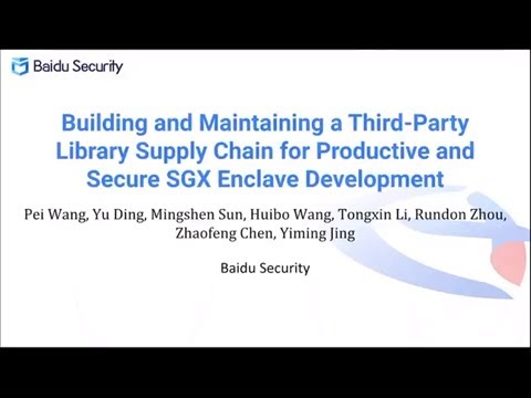 Building and Maintaining a Third-Party Lib Supply Chain for Productive and Secure SGX Enclave Dev