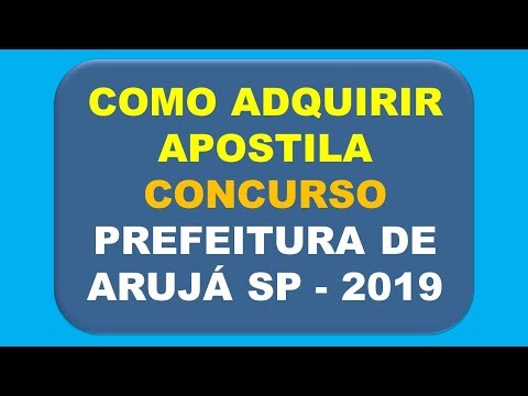 Baixar Apostila Concurso Prefeitura de Arujá - SP 2019