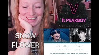 Download lagu BTS V 'Snow Flower' Lyrics (feat. Peakboy) Reaction mp3