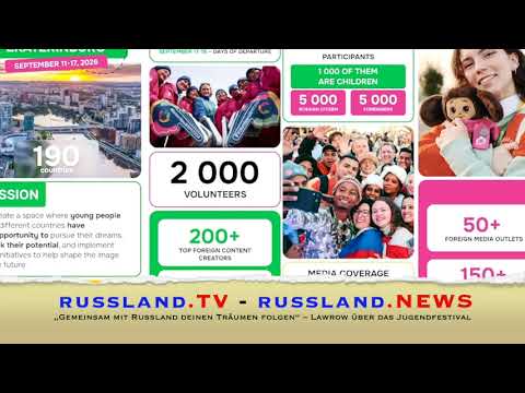 „Gemeinsam mit Russland deinen Träumen folgen“ – Lawrow über das Jugendfestival „Gemeinsam mit Russland deinen Träumen folgen“ – Lawrow über das Jugendfestival