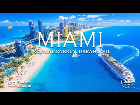Miami 4K Drone Footage | Tropical Beaches, Turquoise Waters & Iconic City Vibes Deep House Chill
