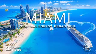 Miami 4K Drone Footage | Tropical Beaches, Turquoise Waters & Iconic City Vibes Deep House Chill