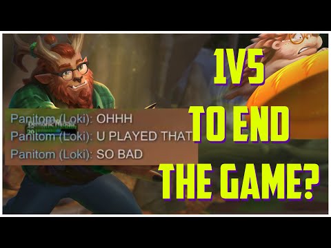 1V5 TO END THE GAME? CERNUNNOS SMITE RANKED S9