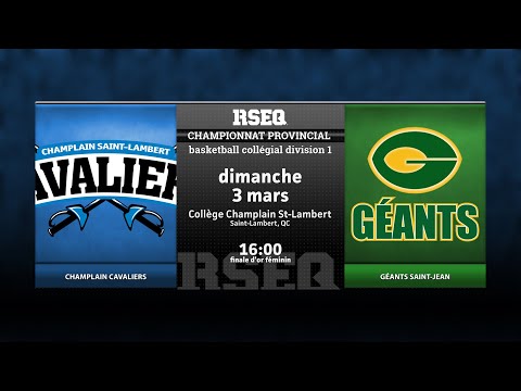 RSEQ D1 Basketball Féminin 🏀 Or: Ch.-St-Lambert v Saint-Jean [2024-03-03]