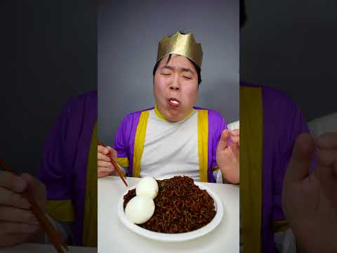 ASMR MUKBANG | Spicy Chicken , black bean noodles! eating HUBA 