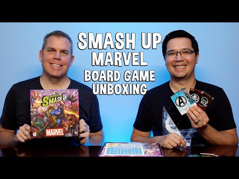 Unboxing Smash Up Marvel - Shuffle Building Card Game