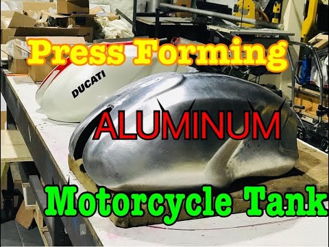 Press Forming Aluminum Motorcycle Tank pt1