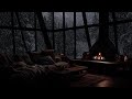 8 Hours Of Winter Ambience Fireplace Sound Snowstorm Dark House Protects Eyes