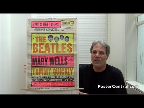Beatles 1964 Concert Poster - Belfast, Ireland w/Mary Wells Opening