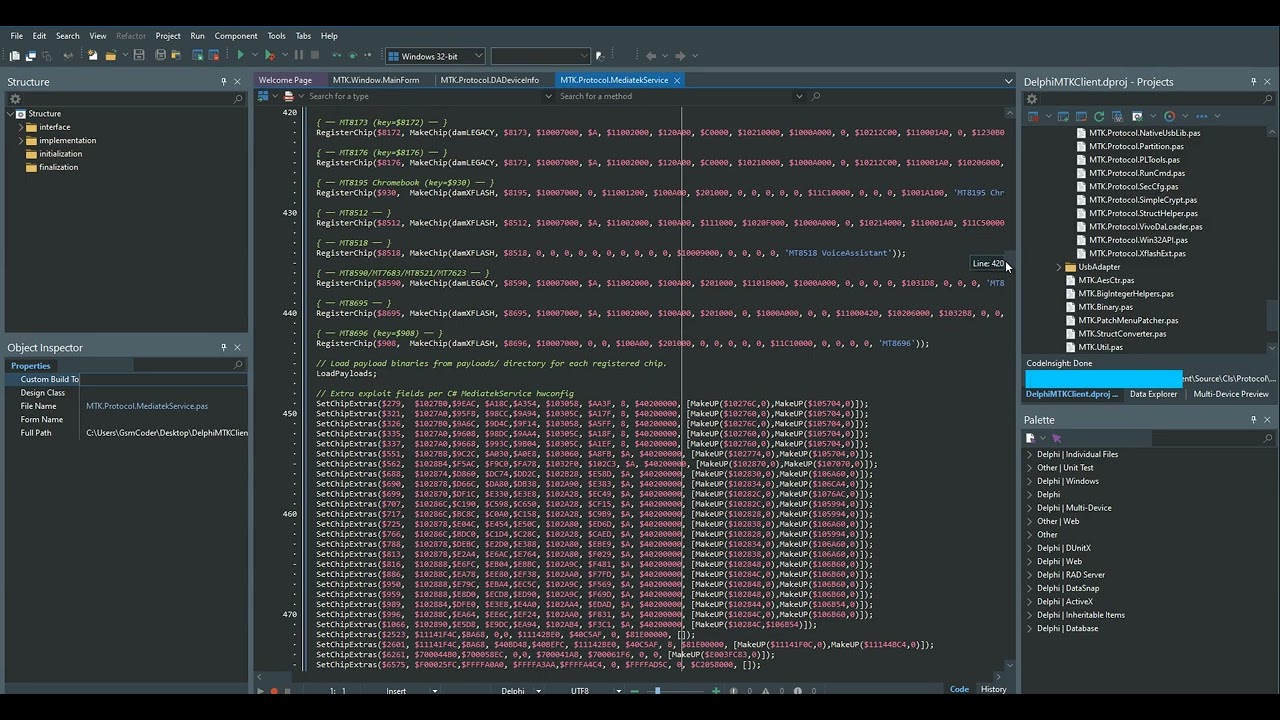 DelphiMTKClient Source Code Overview