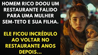 Homem Rico doa Restaurante para uma Mulher Sem-teto.