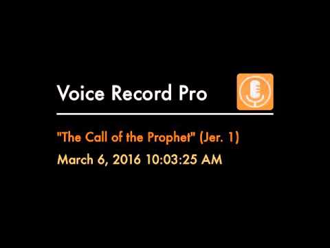 "The Call of the Prophet" (Jeremiah 1)