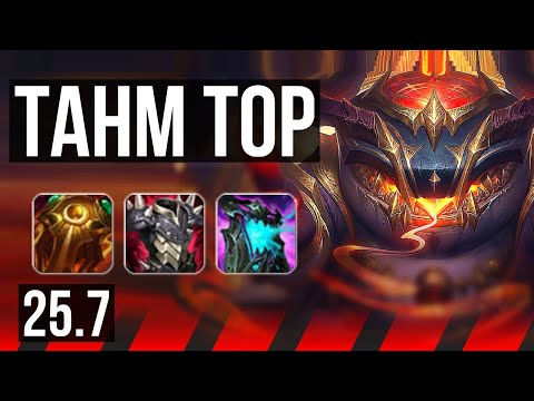 TAHM KENCH vs NASUS (TOP) | 9/1/8, Godlike | KR Diamond | 25.7