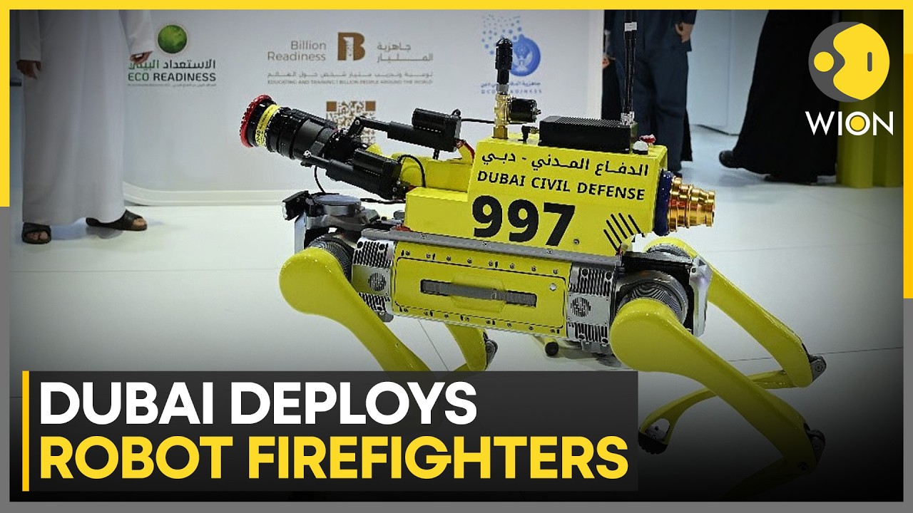 Dubai AI Push: Dubai Introduces Robot Firefighters for High-risk Blazes | Self-driving Police Robot