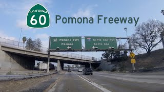 CA-60 East, Part One - The Pomona Freeway. I-5 to SR 57, Exits 1 to 25.