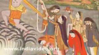 Krishna subduing the serpent Kaliya