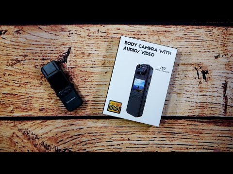 kaysunlink 4K 128GB Body Camera with 1.4” Screen Audio and Auto Video Night Vision Mini Police Wearable Body Worn Cam Portable Small Personal Camcorder Sport Action Outdoor Video Recorder (4K-128GB) video review thumbnail