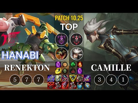 TLN Hanabi Renekton vs Camille Top - KR Patch 10.25