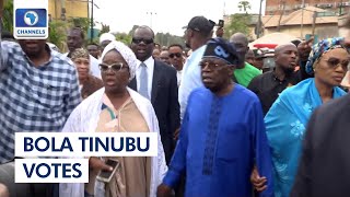 2023 Elections: Tinubu Votes In Lagos, Says ‘I’m Too Confident Of Victory’