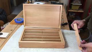 Brusso SR-638 hinges installed to the wooden keepsake box