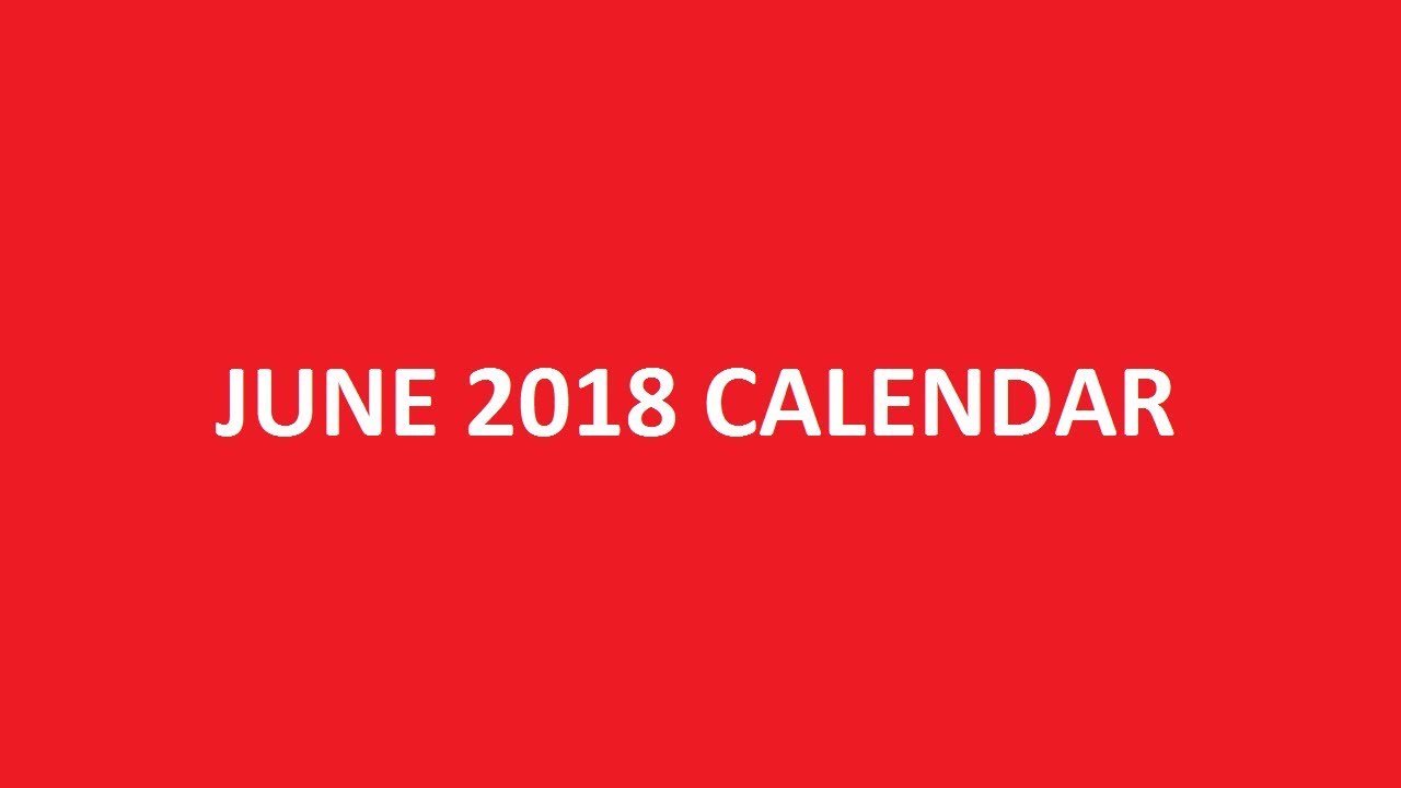 June 2018 Calendar Printable, Holidays, PDF