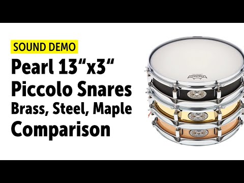 Pearl Masters Steel Shell Picolo Snare 13" x 3" 2004 - Matt Black image 8