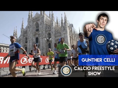 Milano Marathon 2017 !!! Acrobazie Freestyle dell' INTER ! Gunther Celli Live Show