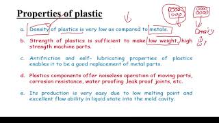 11. Introduction to plastics, Differences and Classification of Plastics