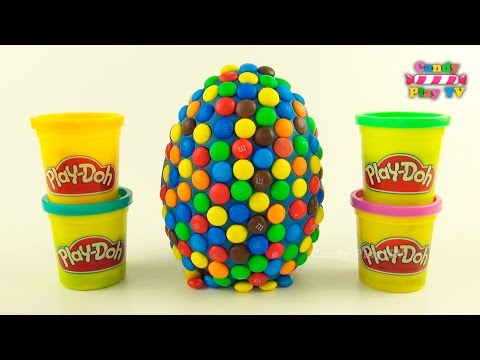 Huge Play Doh M&M's Surprise Eggs With Toys | Disney Mickey & Minnie Mouse | Jelly Animals for Kids Video