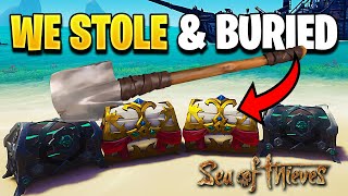 We STOLE and BURIED 2 Chests of Fortune in Sea of Thieves (Sea of Thieves Gameplay)