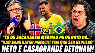 🚨 BRUNO GUIMARÃES PERDE PÊNALTI E BRASIL É ELIMINADO! NETO E CASAGRANDE DETONAM