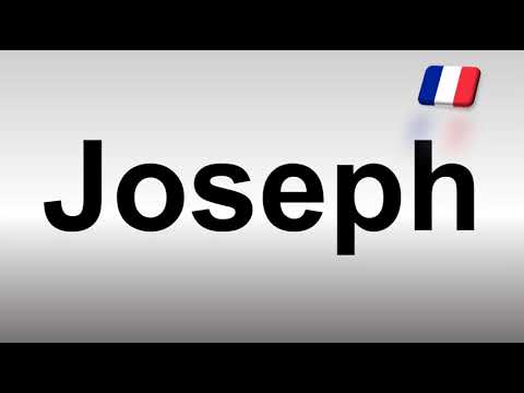 How to Pronounce Joseph (French)