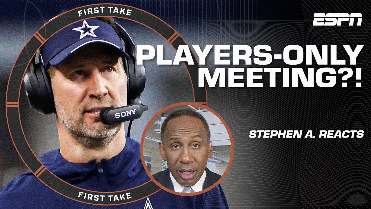 ‘THAT'S A PROBLEM!’ 😳 Stephen A. reacts to Cowboys' players-only meeting | First Take