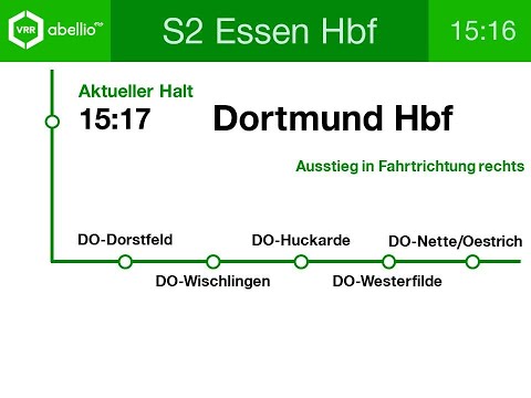 [ABR] Ansagen S2 Dortmund Hbf - Essen Hbf