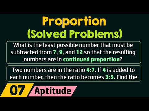 Proportion Solved Problems