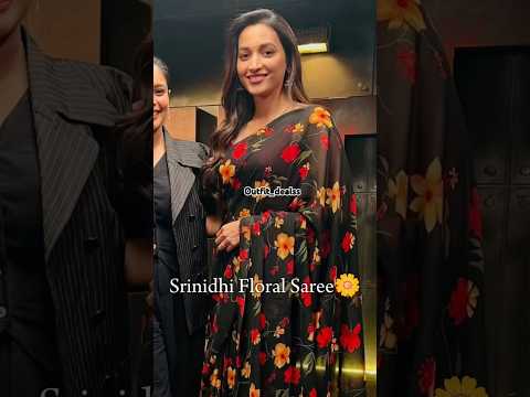 Srinidhi Floral Saree ✨️ link in my telegram channel ♥️ #srinidhi #hit3  #floralsaree