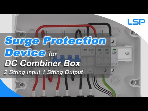 DC Surge Protection Device SPD Installation for PV Combiner Box - 2 String Input 1 String Output