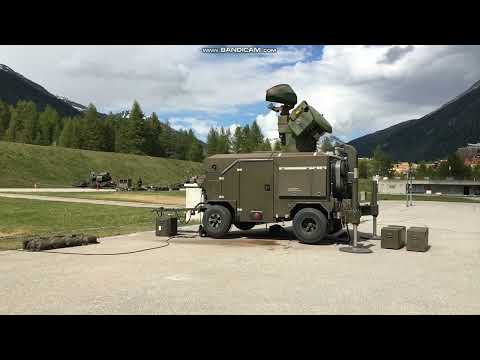 The twin 35 mm Oerlikon guns demonstration.