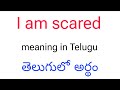 I Am Scared Meaning In Telugu I Am Scared తెలుగులో అర్థం I Am Scared Telug