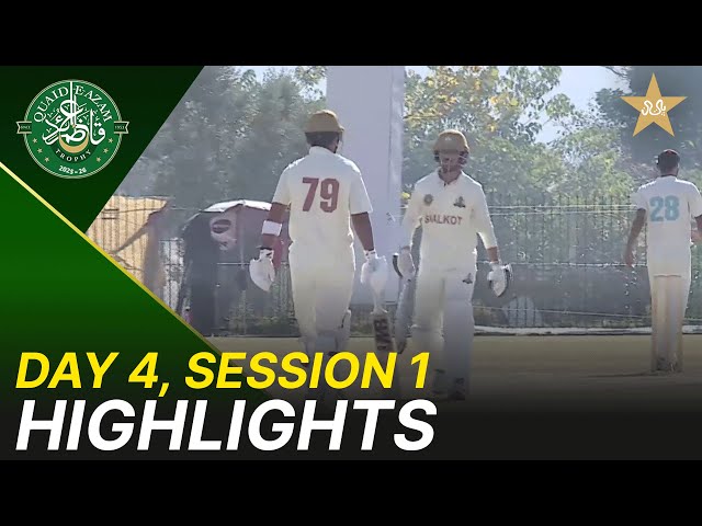 1st Session Highlights| Bahawalpur Region vs Sialkot Region | Day 4 | QeAT 2025-26 | PCB | M2P1U