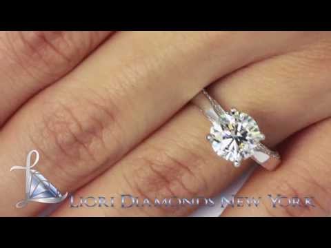 ER-1175 - 2.52 Carat G-SI2 Certified Natural Round Diamond Engagement Ring 18k White Gold