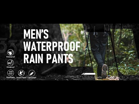 🔥5000mm W/P Index 3000 Level Breathable Men's Rain Pant with 3 Pockets and Reflective Design