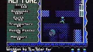 Repton 2 on Acorn Electron 8 bit vintage home computer. Gameplay & Commentary