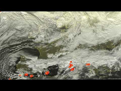 Sat24 lightning video impression for Sunday, January 10, 2021