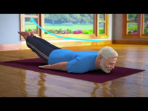 Yoga with Modi : Shalabhasana Hindi