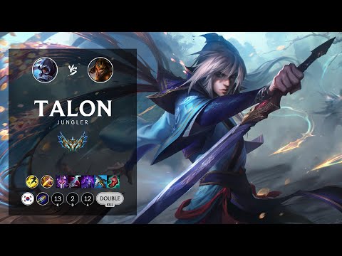 Talon Jungle vs Jarvan IV - KR Challenger Patch 12.14