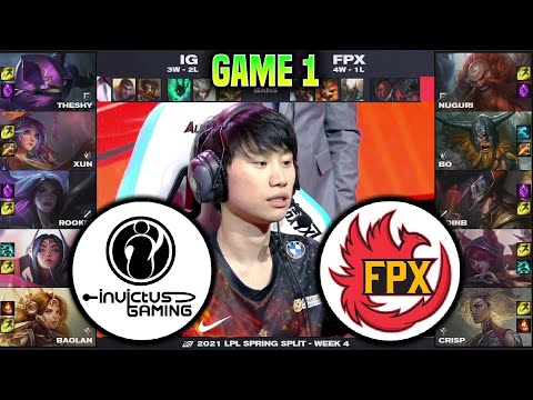 IG vs FPX Game 1 LPL Spring Split 2021 - Invictus Gaming vs FunPlus Phoenix Game 1 LPL Spring Split