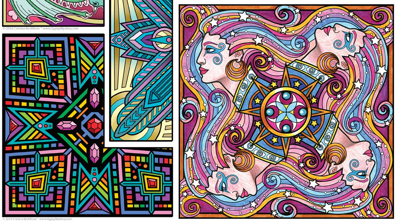 A Look Inside the Mandala Carnival Print Pack #2 Coloring Page Download