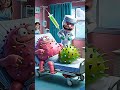 Weird Fat Creature Explodes In Hospital Cartoon Chaos