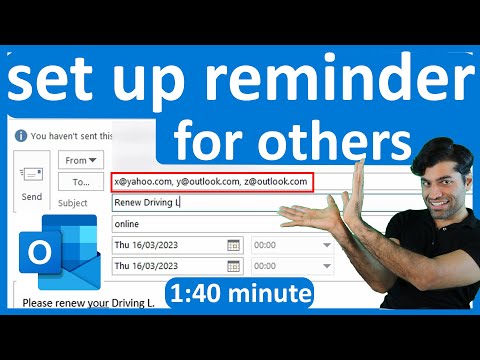 How to set up email reminders to others on Outlook
